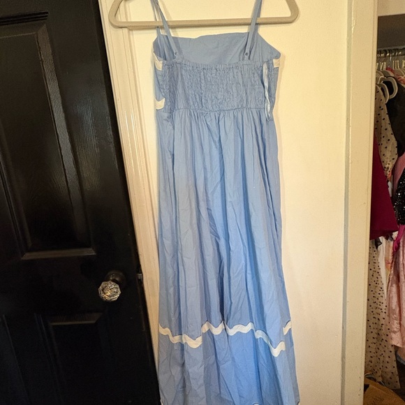 Blue and White Maxi Dress - Picture 3 of 4